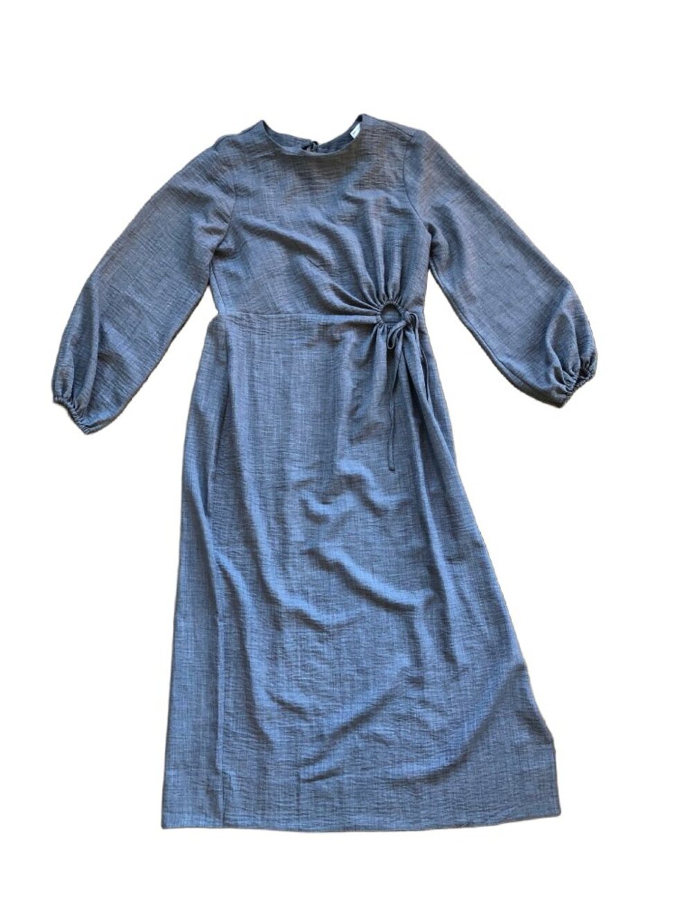asos Design Denim Cut-Out Flowy Baggy Midi Dress
